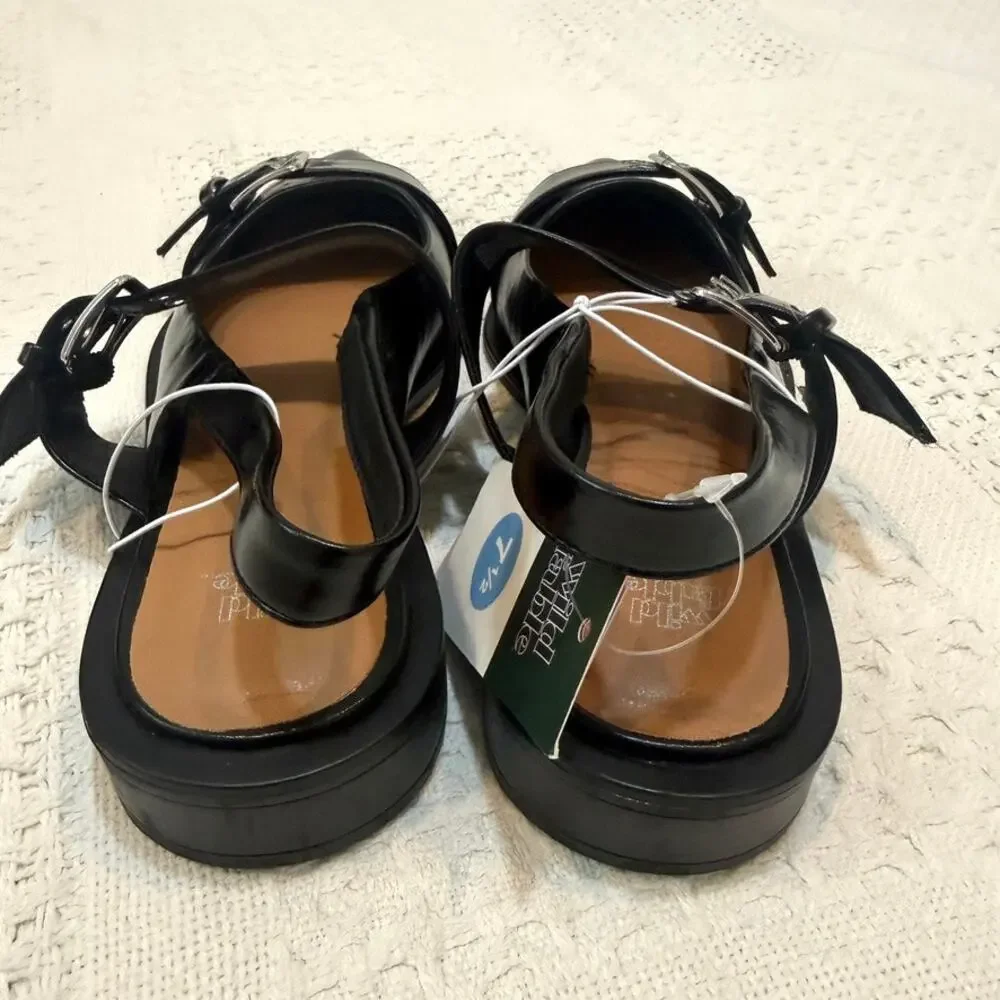 Wild Fable 7.5 Peyton pointed toe double buckle slingbacks 3630